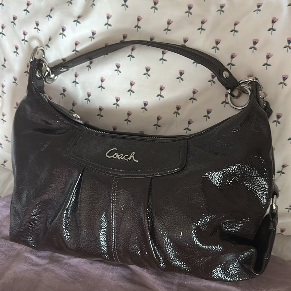Coach Ashley patent hobo leather purse